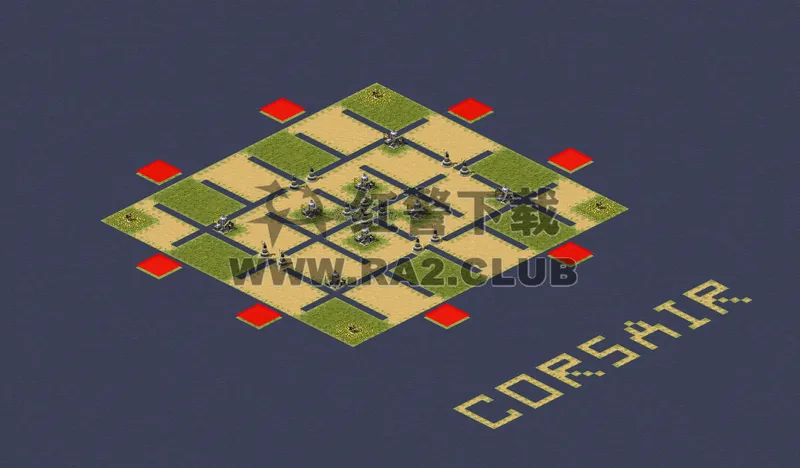 红警地图 棋盘一块地
